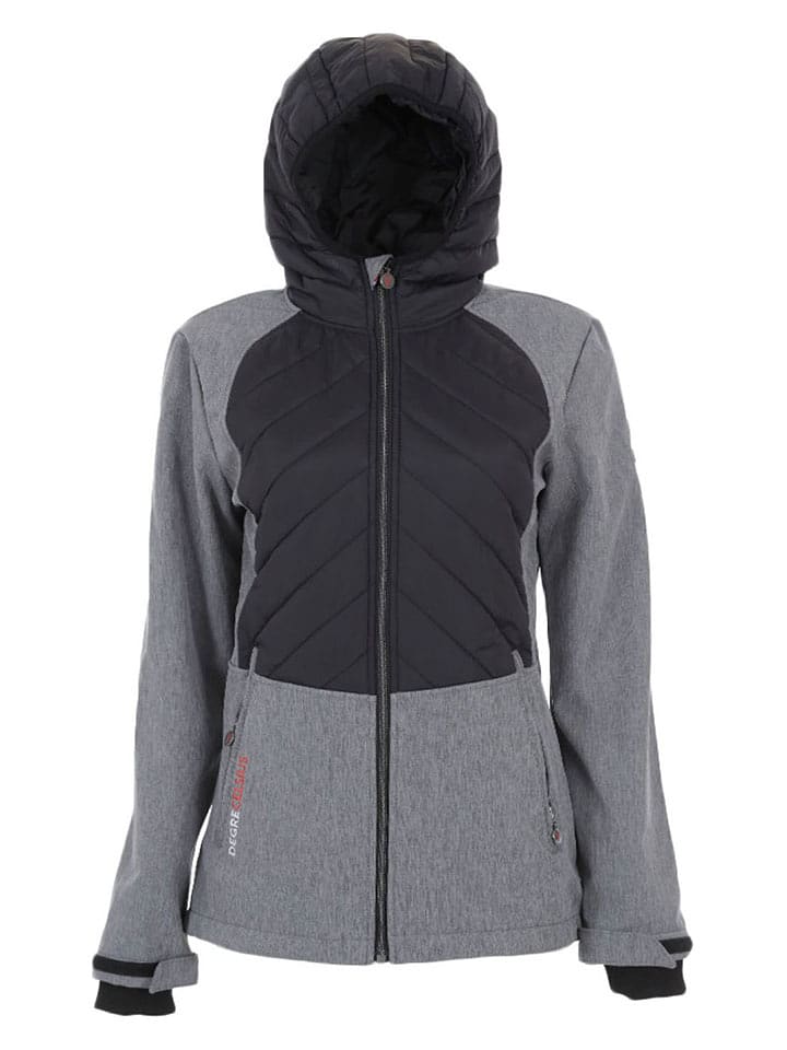 Peak Mountain Softshelljacke "Ander" in Grau/ Schwarz - L
