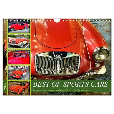Best of Sports Cars - Legendäre britische und amerikanische Sportwagen (Wandkalender 2027 DIN A4 quer), CALVENDO Monatskalender