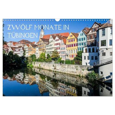 Zwölf Monate in Tübingen (Wandkalender 2027 DIN A3 quer), CALVENDO Monatskalender