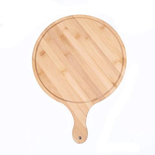 Decopatent Bamboe Pizzaschep met Handvat voor Oven of BBQ, geschikt voor Ø 30 cm