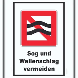 HB-Druck Sog und Wellenschlag vermeiden Symbol und Text A6 (105x148mm)