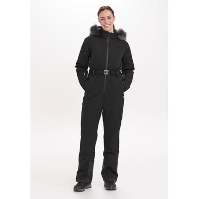 Skianzug WHISTLER "Courtney", Damen, Gr. 46, schwarz, 94% Polyester, 6% Elasthan, unifarben, Sportanzüge Skianzug, mit wind- und wasserdichtem Funktionsmaterial