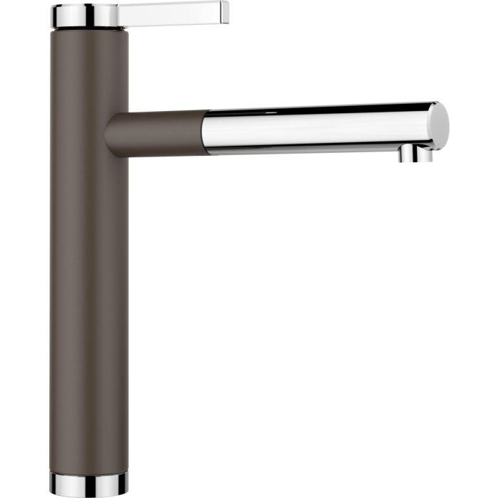 Blanco Linee-s Küchenarmatur 518445 ausziehbar, SILGRANIT-Look cafe/chrom