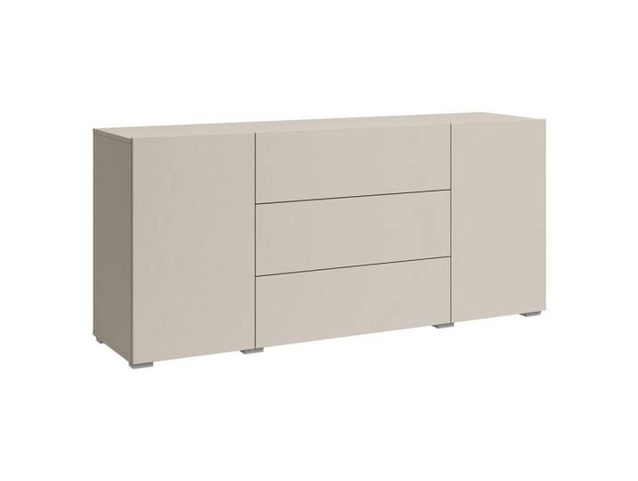 P & B Sideboard, Kaschmir, Kunststoff, 4 Fächer, 3 Schublade(n) Schubladen, 150x68x38.5 cm, Fsc, stehend, spiegelbildliche Montage möglich, Kleinmöbel, Kommoden, Sideboards
