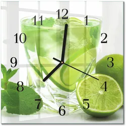 WANDUHR aus Glas 30x30 cm - Kalziumkarbonat