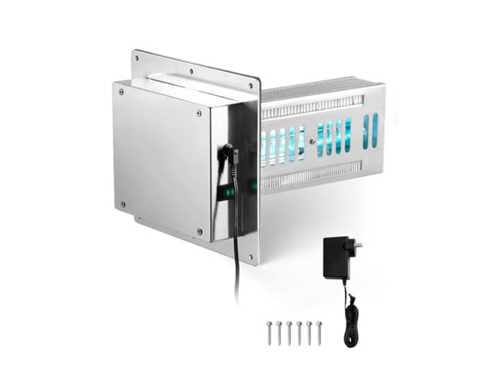 VEVOR Purificateur d'Air Conduit CVC Maison 18 W Épurateur d'Air de Conduit de Climatisation\, 254 nm\, avec Ampoule 212 mm\, Filtration au Carbone\, Purification Puissante\, pour Systèmes de Climatiseurs