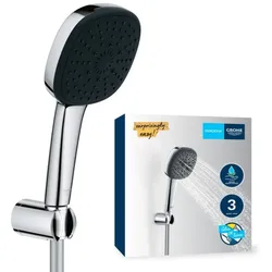 Grohe Vitalio Comfort 110 Wandhalterset 26176001 3 Strahlarten (RAIN, JET, MASSAGE) chrom