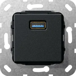 Gira UP Tragring USB A sw matt 568310