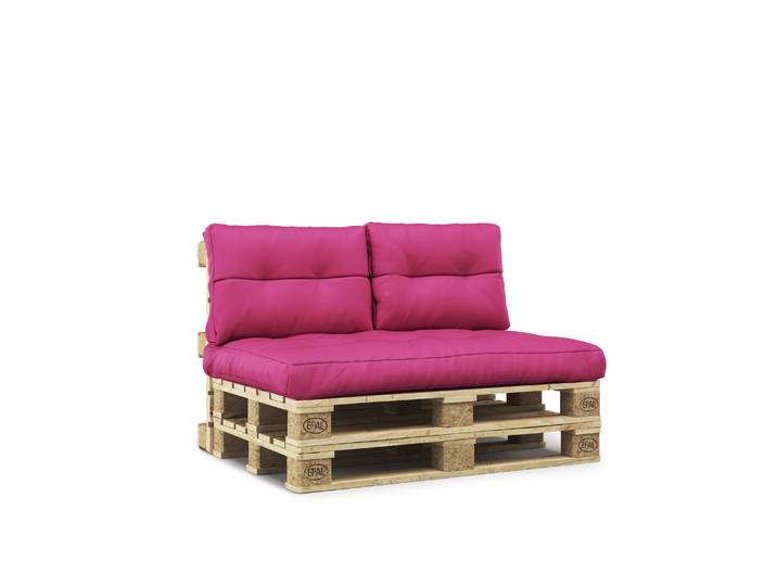 Palettenlounge MELIDE inkl. Kissen pink