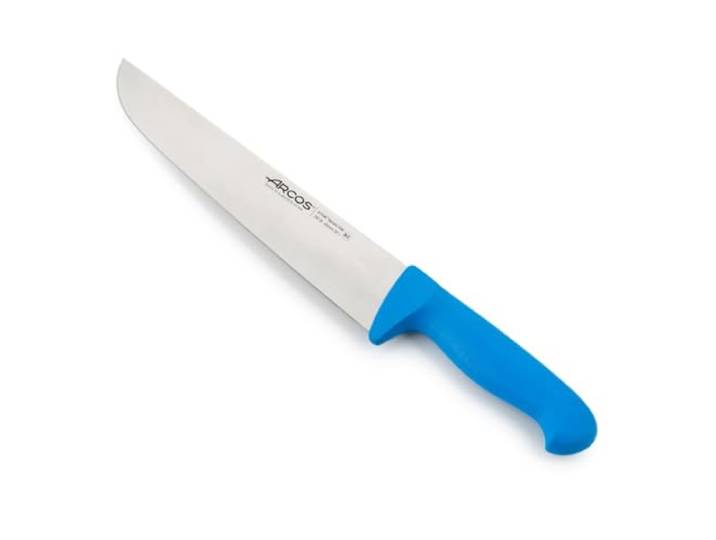 Arcos Serie 2900 - slagermes steakmes - lemmet nitrum roestvrij staal 250 mm - handvat polypropyleen kleur blauw