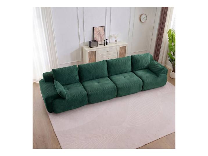 Vankel 4-Sitzer Sofas Wohnzimmer modulares Cord Sofa 4-Sitzer groß flexibel, Modulares Ecksofa aus Cord, ohne Montage, frei kombinierbar