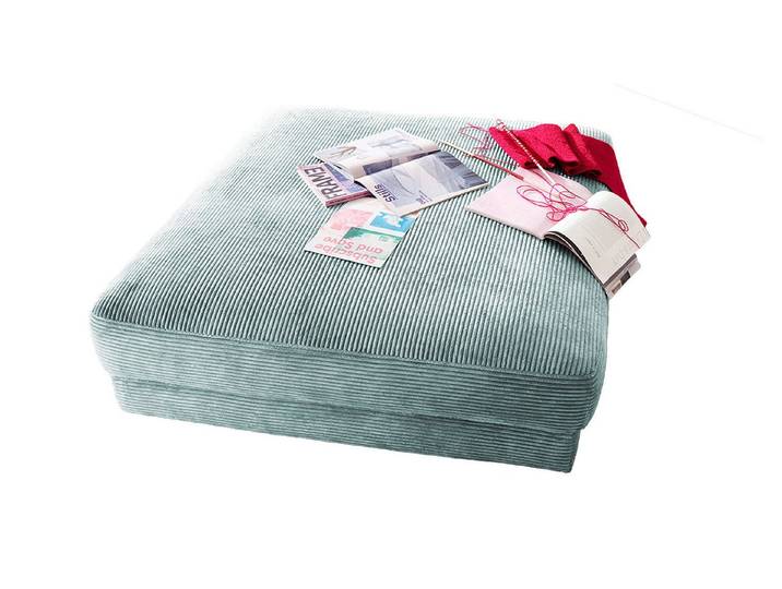 KAWOLA Hocker MADELINE, Big Hocker Polsterhocker Cord verschiedene Farben