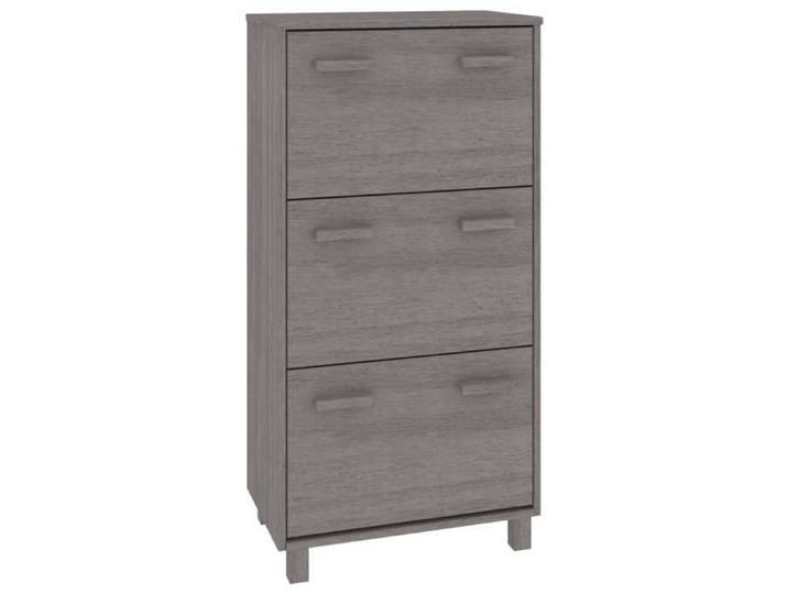 Armoire à chaussures(bonne ventilation) - Meuble d Entrée Couloir - HAMAR Gris clair 59 5x35x117 cm Pin massif vbz29u