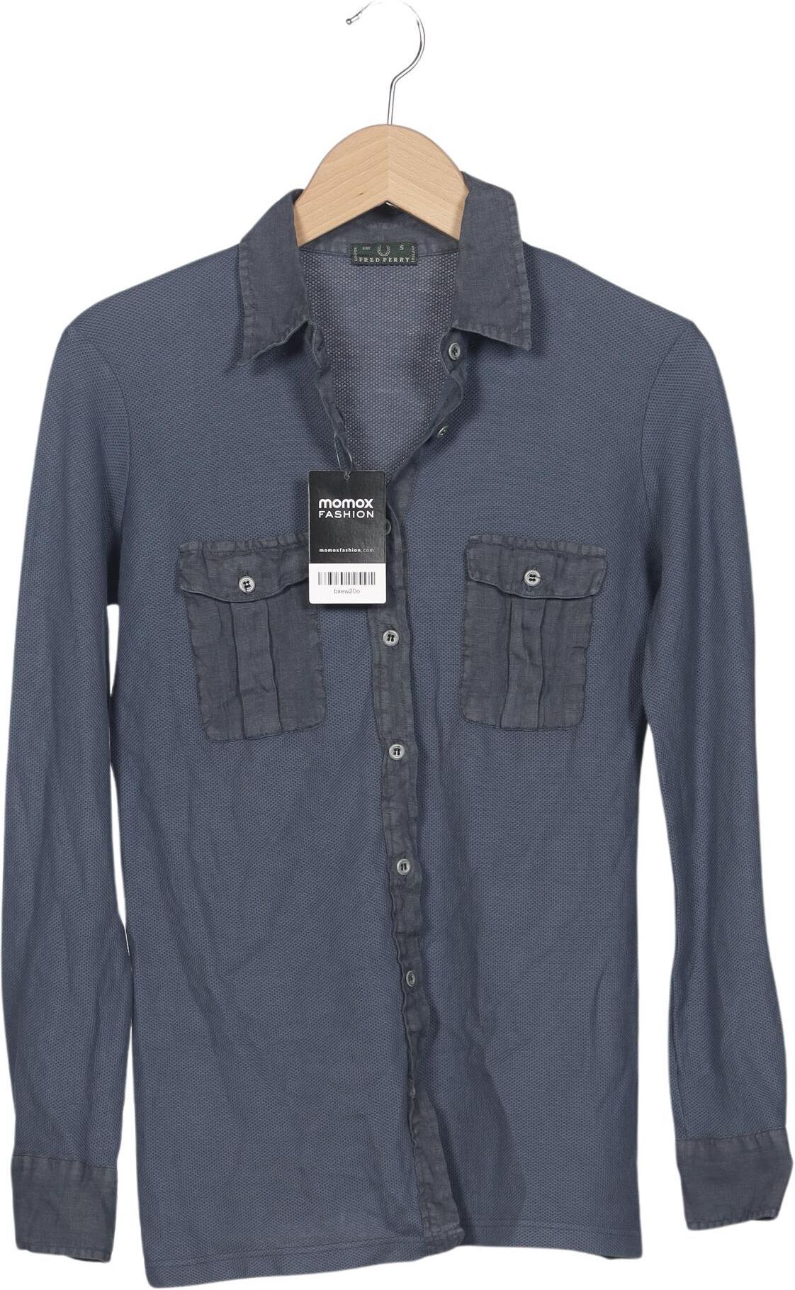 Fred Perry Herren Hemd, Blau, Gr. S, Baumwolle - Second Hand