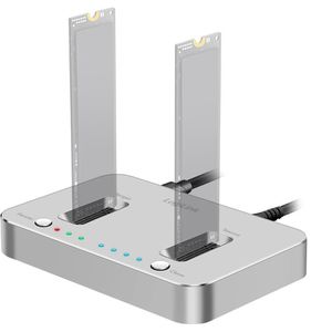 LogiLink Festplatten-Dockingstation QP0033, M.2, für 2 NVMe-Festplatten, USB-C 3.1