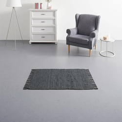 Fleckerlteppich Julia 1 in Dunkelgrau ca. 60x90cm
