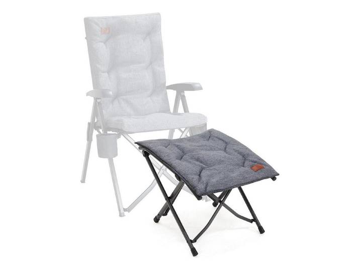 LuxusKollektion Fußhocker Fußhocker Klapphocker Faltbar 47cm Fußstütze schräge Linie Grau
