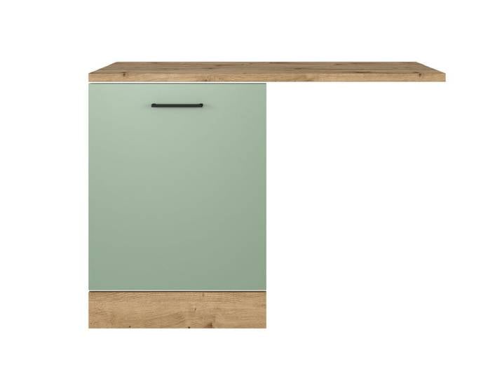 Küche Geschirrspüler-Paket Fiona 110 cm Eiche / grün