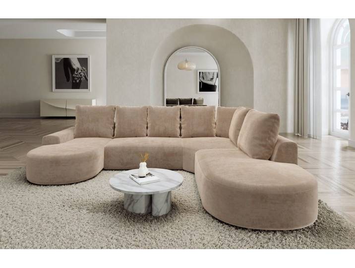 Wohnlandschaft Gomera Lounge U-Form aus Stoff