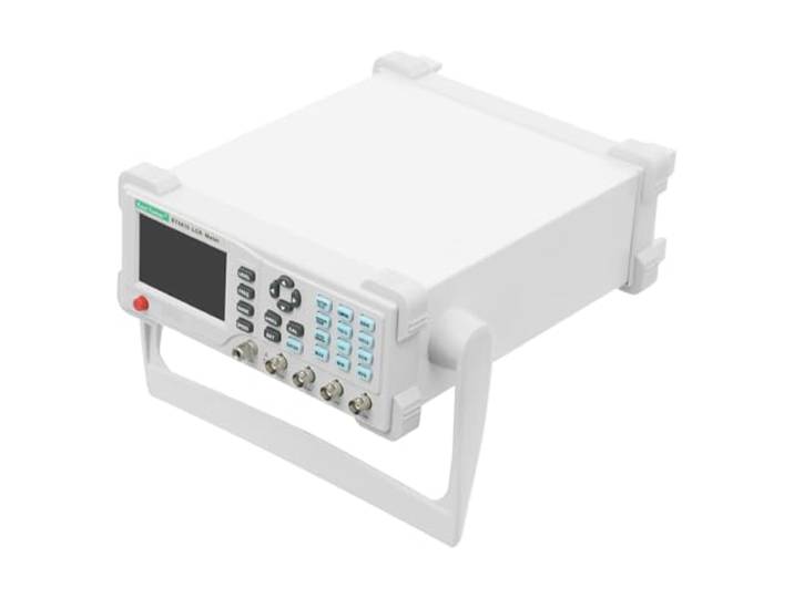 Tisch-LCR-Messer ET4410, LCR-Brückentester mit 16 Frequenzpunkten bis 100kH Mit Verstellbare Halterung, 2 Paar Testklemmen, LCD-Display, Präzisionsmessgerät für Kapazität, Induktivität und Widerstand