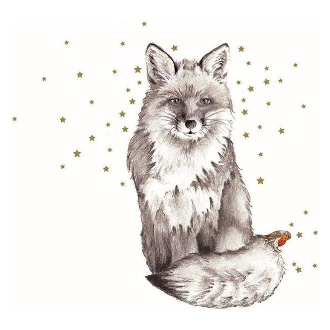 Clear Creations Swarovski Karte quadratisch Fuchs und Vogel (47597186)