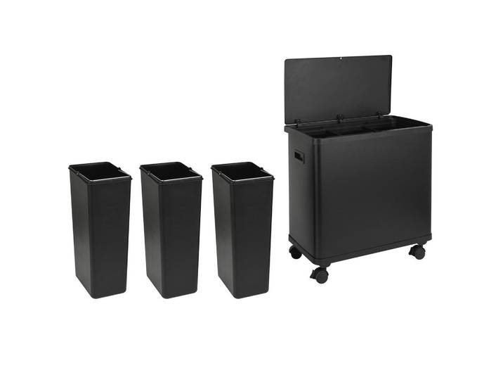 Svita Sensormülleimer Sr3X18 54L Schwarz, Metall, 58x60x35 cm, Haushalt & Reinigung, Reinigung, Mülleimer & Abfallsammler