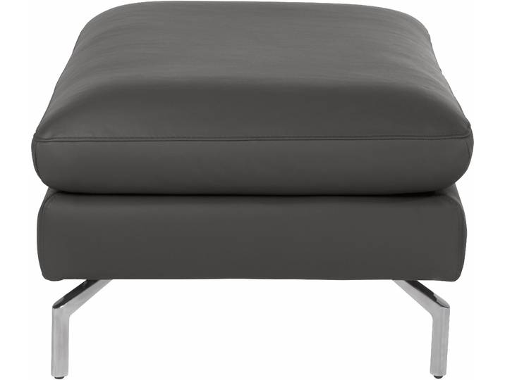 Hocker CALIA ITALIA Dave mit edlem Metallfuss, B/T 95/68cm , grau, B:95cm H:42cm T:68cm, Hocker, Hocker