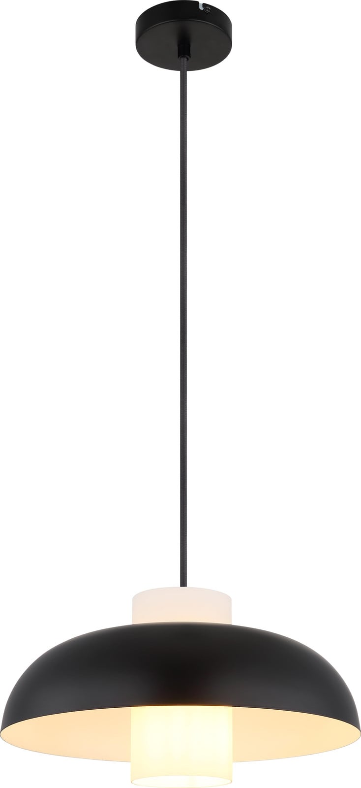 Globo Lighting Moderne Hanglamp Lowe Wit/Zwart Ø 38cm