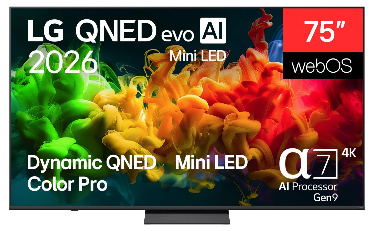 LG 75QNED80B6A 75 Zoll QNED evo MiniLED 4K Smart TV - ALPHA7 Gen9, HDR10, 60 Hz, webOS 26 & ThinQ AI