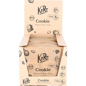 KoRo Kekse Cookie Salted Peanut Chocolate Chip, BIO, gluten-, laktosefrei & vegan, einzeln verpackt, 600g, 12 Stück
