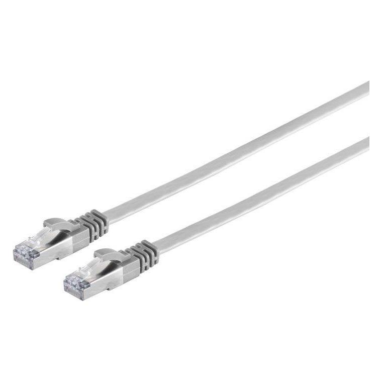 Shiverpeaks RJ45 Flachkabel m.Cat.7 Rohkabel slim, grau, 5m (U/FTP, CAT7, 5 m) (75515-SL)