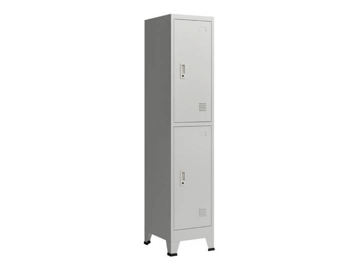 Casier de bureau armoire meuble de rangement pour bureau atelier chambre acier métallique avec 2