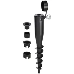 Haushalt International Bodenhülse Einschraubbodenhülse Rasendorn für Sonnenschirme 25-45mm 60147