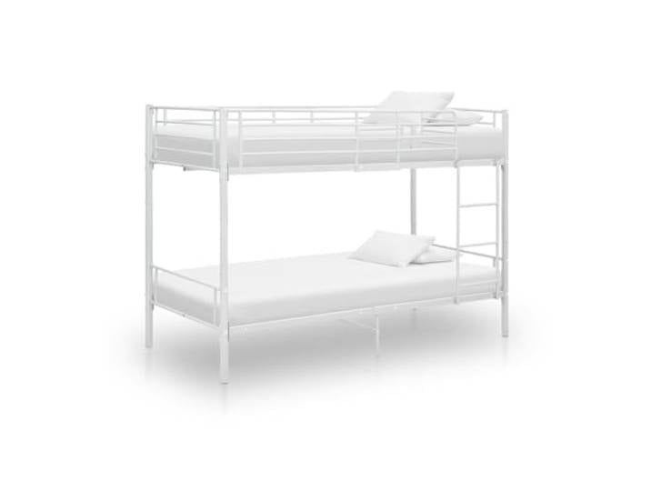 RJPLMFV Etagenbett, Metall, Weiß, 90 x 200 cm, ohne Matratze Robuster Stahlrahmen, Sicherheitsgeländer, stabile Leiter, einfache Montage, für Schlafzimmer mit begrenztem Raum