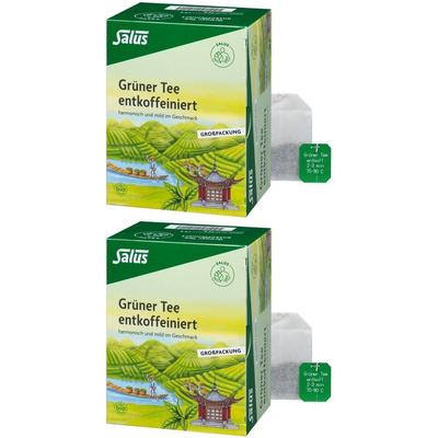 Gruener TEE Entkoffe Salus Bio 2x 2x40 St Filterbeutel