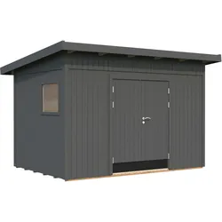 Palmako Gartenhaus Stig 8,2 m2- 16 mm dunkelgrau lackiert