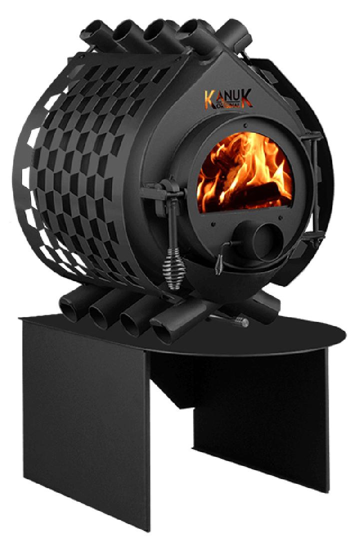 Kanuk Original 7 kW - Seitenverkleidung Trapez Schwarz - Untergestell Box