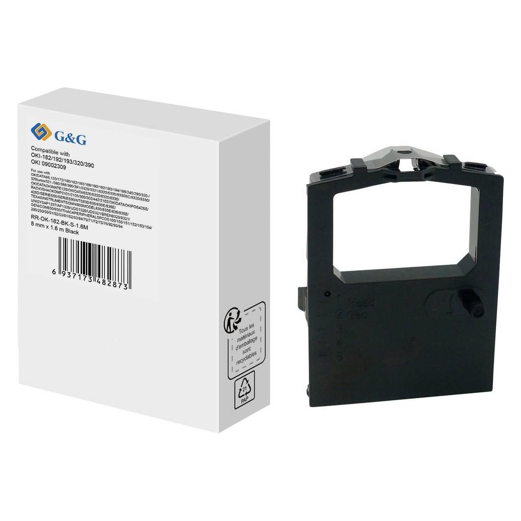 G&G Farbband Breite 8 mm, Länge 1,6 mRR-OK-182-BK-S-1.6M Passend für Geräte de (RR-OK-182-BK-S-1.6M)