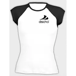 Discho Cap Sleeve Top weiss/schwarz L