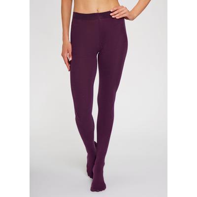 Strickstrumpfhose LAVANA, Damen, Gr. 40/42, lila (beere), Obermaterial: 70% Baumwolle, 28% Polyamid, 2% Elasthan, elastisch, Strumpfhosen, Thermosan, fein gestrickt und wärmend