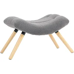 SITZHOCKER, Fußhocker, Polsterhocker, Fußstütze bis 120 kg belastbar Dunkelgrau