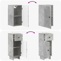 vidaXL, Badezimmerschrank, Badezimmerschrank-Set