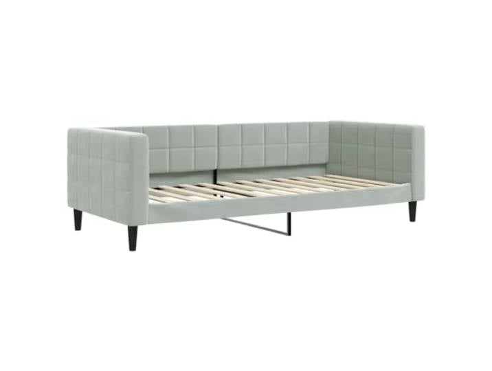 vidaXL Tagesbett Hellgrau 90x200 cm Samt