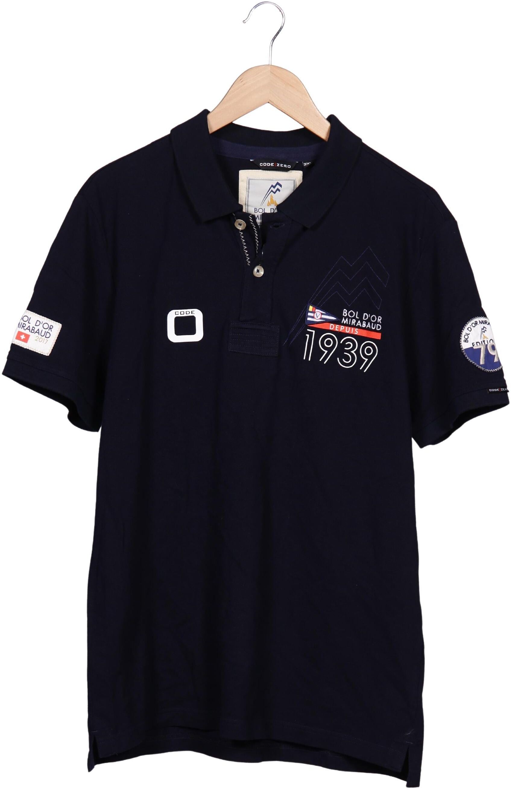 Code Zero Herren Poloshirt, Marineblau, Gr. Xxl, Baumwolle - Second Hand