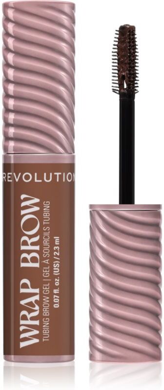 Revolution Wrap Brow Tubing Brow Gel setting gel for eyebrows shade Warm Medium Brown 2.3 ml