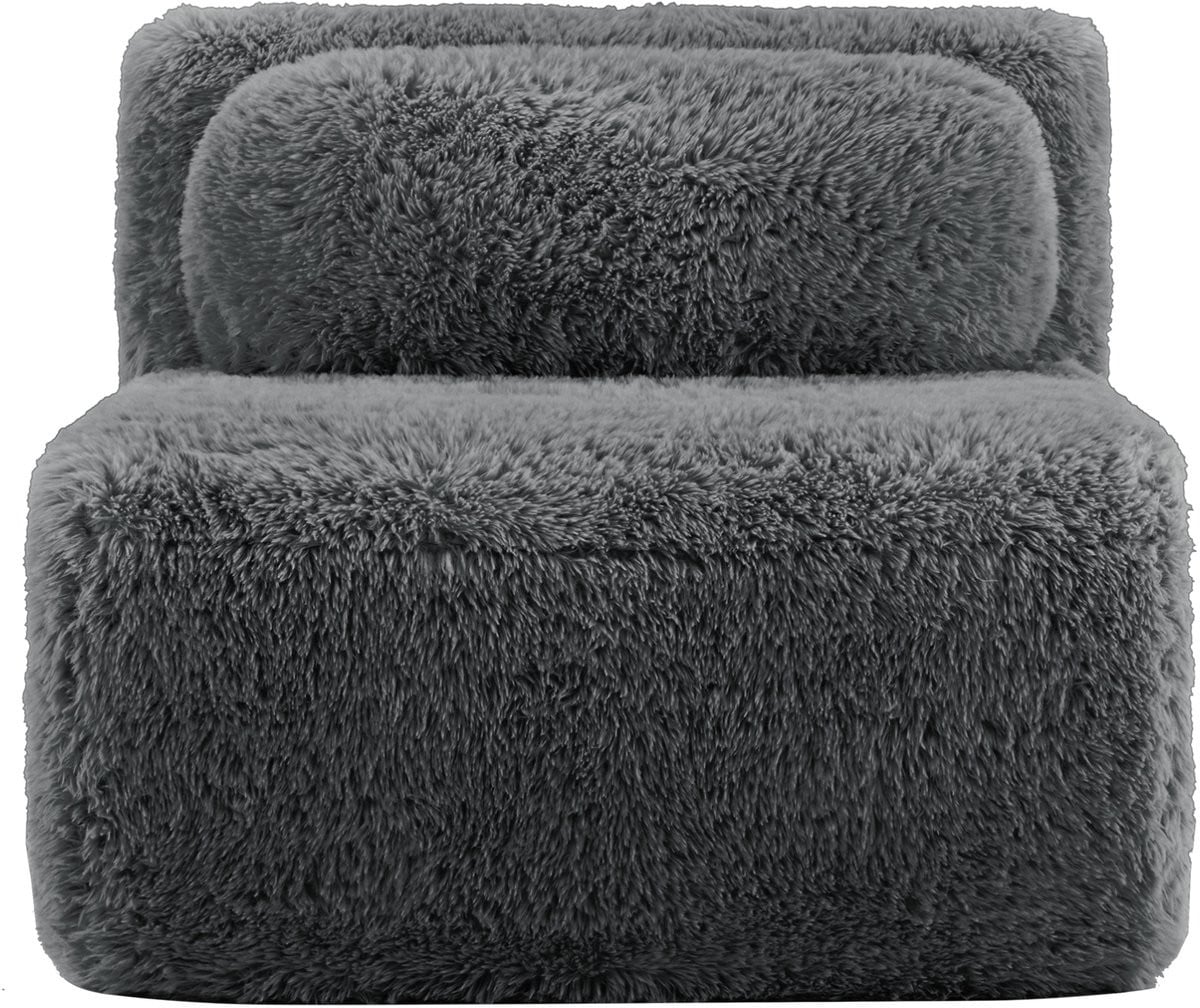 Hauss Spole Armless Sofa met Kussen - Pluche - Grijs