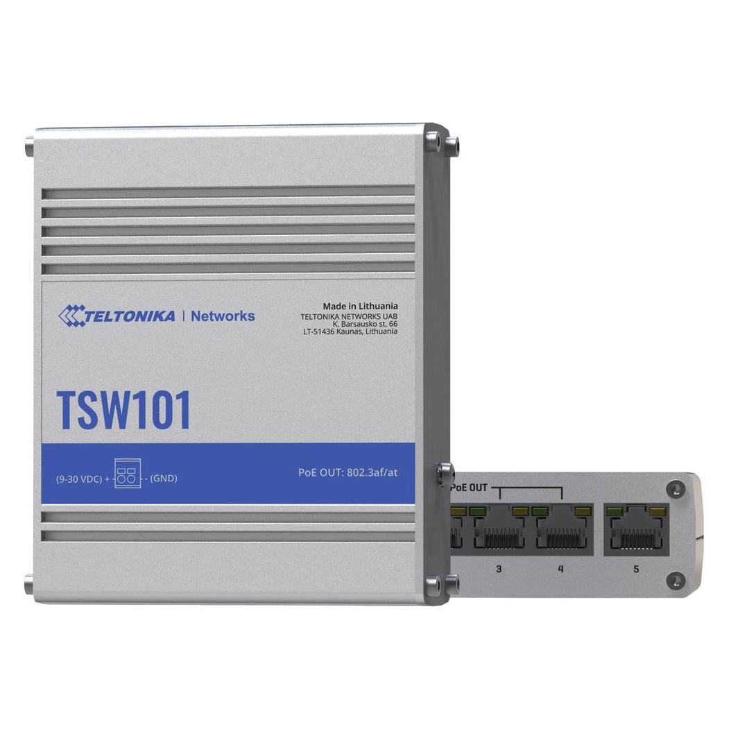 Teltonika TSW101 000000 - PoE+-Switch für Fahrzeuge (5 Ports) (TSW101 000000)