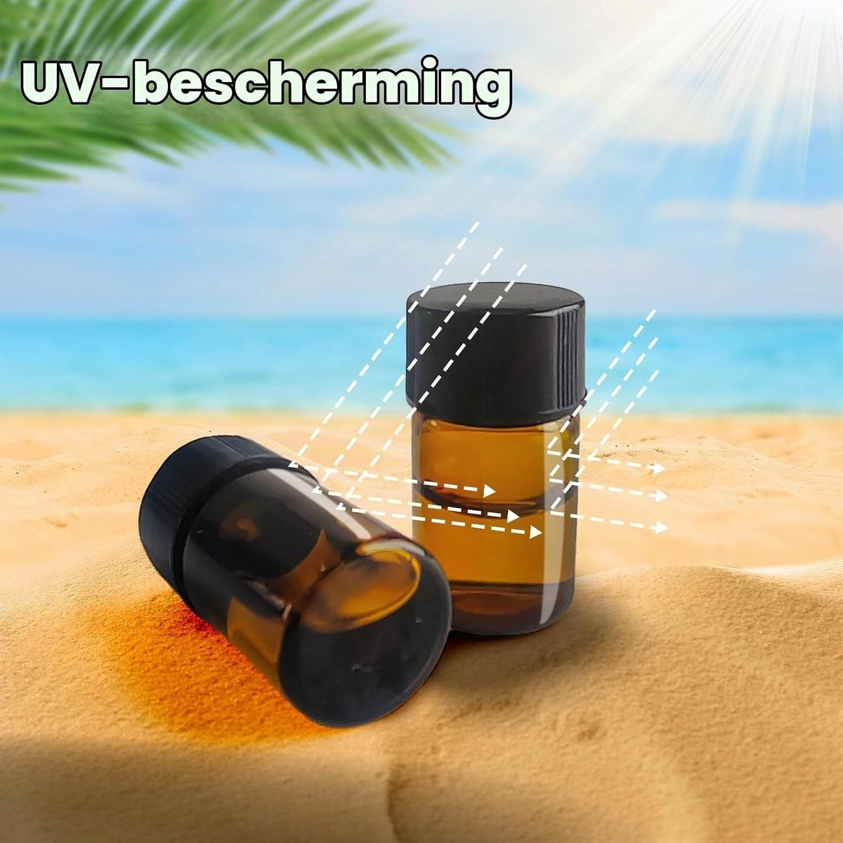 30 stuks Lege Bruine Glazen Mini Druidopflessen van 1ml voor Precisie en Opslag