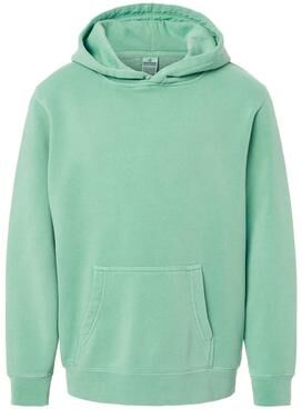 Independent Trading Co. PRM1500Y Youth Midweight Pigment-Dyed Hooded Sweatshirt in Pigment Mint size XS   80/20 cotton/Polyester blend