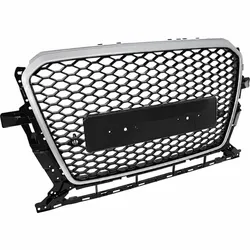 Sportgrill Schwarz Glänzend mit Silbernem Rahmen PDC passend für Audi Q5 8R 2012–2016